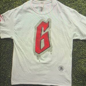 Gildan White Tee with Red Graphic